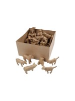 Creativ Company Figurine en carton Papier mâché, 8 à 12 cm, 60 pièces