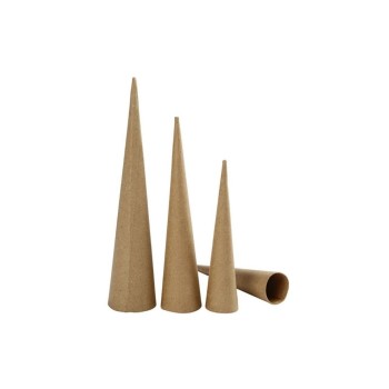 Creativ Company Pappkegel, H: 20-25-30 cm, 3 Stück