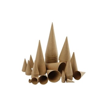 Creativ Company Pappkegel, 50er Pack, H: 4-20 cm