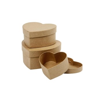 Creativ Company Boîte en carton 5 - 7,5 cm Coeur, 3 pièces Creativ Company Boîte en carton 5 - 7,5 cm Coeur, 3 pièces