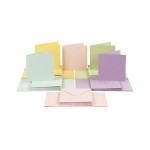 Creativ Company Karten 220 g/m2 und Couvert, Pastellfarben, 50 Stück, 15 x 15 cm