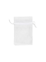 Creativ Company Sac en organza Organza 7 x 10 cm Blanc, 10 pièces