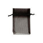 Creativ Company Sac en organza Organza 7 x 10 cm Noir, 10 pièces