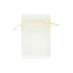 Creativ Company Sac en organza Organza 7 x 10 cm Crème, 10 pièces