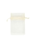 Creativ Company Sac en organza Organza 7 x 10 cm Crème, 10 pièces