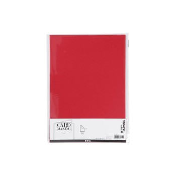 Creativ Company Fotokarton A4 red, 220 g, 10 Blatt, einseitig leichte Struktur