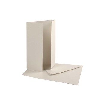 Creativ Company Karten 230 g Perlglanz, 10 Set, mittig zu öffnen, 10.5 x 15 cm