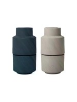 CrushGrind Gewürzmühle Billund 2er Set, blue/grey, H 11.6cm, Biokomposit SPB30