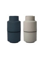 CrushGrind Gewürzmühle Billund 2er Set, blue/grey, H 11.6cm, Biokomposit SPB30