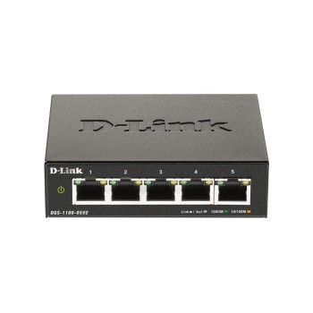 D-Link DGS-1100-05V2: 5Port Gigabit Switch, 5x Gigabit, Lüfterlos D-Link DGS-1100-05V2: 5Port Gigabit Switch, 5x Gigabit, Lüfterlos