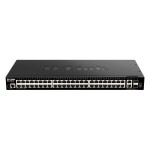 D-Link DGS-1520-52/E: 52 Port Smart Switch, 48xGigabit, 2x10GE, 2xSFP+, L3 Staccable