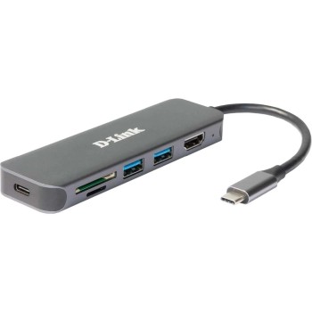 D-Link DUB-2327: 6-In-1 USB-C Hub, USB 3.0 Hub, HDMI, Dual Slot Karten, USB -C D-Link DUB-2327: 6-In-1 USB-C Hub, USB 3.0 Hub, HDMI, Dual Slot Karten, USB -C