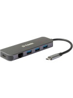 D-Link DUB-2334: 5-In-1 USB-C Adapter, USB 3.0 Hub,1x RJ45 Gigabit, USB -C Adapter