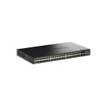 D-Link DGS-1530-52P/E:52-P PoE Smart Switch, 48x Gigabit P, 4x 10G SFP+, Stackabel