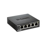 D-Link DGS-105/E: 5Port Switch, 1Gbps Eco, Metalgehäuse, ext. NT, Ventilateurlos