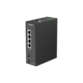D-Link DIS-210G-06P: 6-Port Industri Switch, 4x 1Gbps PoE, 2x SFP, Industrial Switch