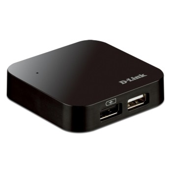 D-Link Hub USB2.0 4Port DUB-H4, 4x A-Port/ Kabel/ AC-Adapter