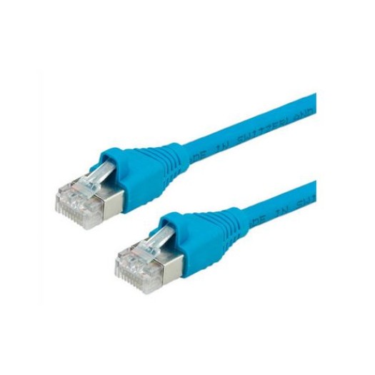 Dätwyler Câble patch: S/FTP, 0.5m, bleu, Cat.6, AWG22, 1Gbps, 600MHz