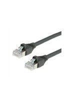 Dätwyler Patch cable: S/FTP, 0.5m, black, Cat.6, AWG22, 1Gbps, 600MHz