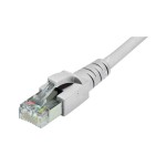 Dätwyler Patch cable: S/FTP, 1m, grey, Cat.6, AWG22, 1Gbps, 600MHz Stecker