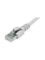Dätwyler Patch cable: S/FTP, 1m, grey, Cat.6, AWG22, 1Gbps, 600MHz Stecker