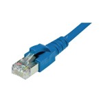 Dätwyler patch cable: S/FTP, 0.2m, blue, Cat.6A, AWG26, 10Gbps, 500MHz