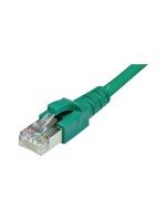 Dätwyler patch cable: S/FTP, 0.2m, grün, Cat.6A, AWG26, 10Gbps, 500MHz