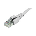 Dätwyler Patchkabel: S/FTP, 0.2m, grau, Cat.6A, AWG26, 10Gbps, 500MHz