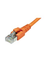 Dätwyler patch cable: S/FTP, 0.2m, orange, Cat.6A, AWG26, 10Gbps, 500MHz