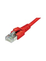 Dätwyler patch cable: S/FTP, 0.2m, red, Cat.6A, AWG26, 10Gbps, 500MHz
