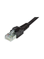 Dätwyler patch cable: S/FTP, 0.2m, black , Cat.6A, AWG26, 10Gbps, 500MHz