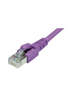 Dätwyler patch cable: S/FTP, 0.2m, violett, Cat.6A, AWG26, 10Gbps, 500MHz