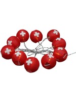 Dameco Guirlande lumineuse LED solaire Croix CH, 1.8 m