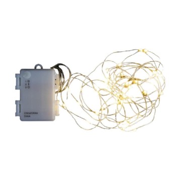 Dameco LED Lichterkette Angel Hair 4m, Outdoor, Batt: m Timer 6/18h,