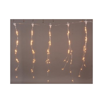 Dameco LED Lichtervorhang 1.35m Outdoor, 90 LED je Strang, Höhe:100cm, cable 3m