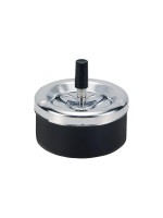 Dameco Cendrier avec un couvercle centrifuge, Noir