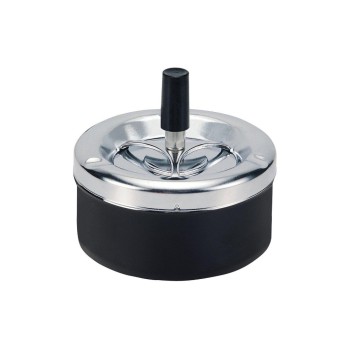 Dameco Schleuder-Aschenbecher black , D: 11cm, Material: Metall verchromt Dameco Schleuder-Aschenbecher black , D: 11cm, Material: Metall verchromt