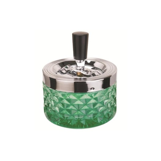 Dameco Cendrier avec un couvercle centrifuge, Vert