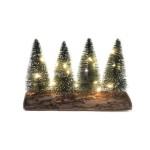 Dameco Décoration de table Des sapins de Noël, 12 cm, vert