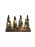 Dameco Décoration de table Des sapins de Noël, 12 cm, vert