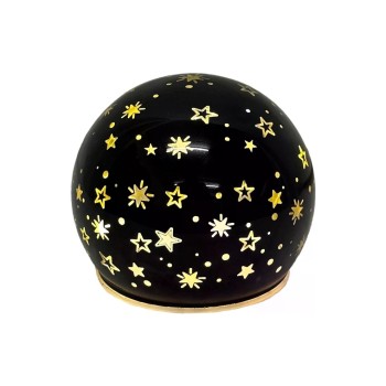 Dameco LED Glas Kugel D:10cm black , 10 LED ww, with Timer 6/18h, exkl. 3xAA Dameco LED Glas Kugel D:10cm black , 10 LED ww, with Timer 6/18h, exkl. 3xAA