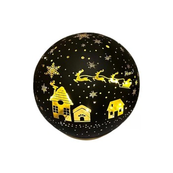 Dameco LED Glas Kugel D:15cm schwarz, 10 LED ww, inkl. Timer 6/18h, exkl. 3xAA Dameco LED Glas Kugel D:15cm schwarz, 10 LED ww, inkl. Timer 6/18h, exkl. 3xAA