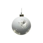 Dameco Boule de Noël 8 LED, Ø 12 cm, argent