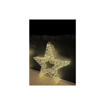 Dameco LED Stern Metall 11x90cm, 1500 LED ww, withTimer 6/18h, IP55 Dameco LED Stern Metall 11x90cm, 1500 LED ww, withTimer 6/18h, IP55