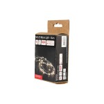 Dameco Guirlande lumineuse à LED Angel Hair étoiles, 50 LED, 110 cm, argent