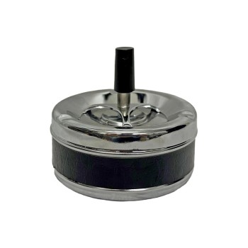 Dameco Aschenbecher, Schleuderdeckel, Lederoptik, Metall, 11x10 cm (DxH) Dameco Aschenbecher, Schleuderdeckel, Lederoptik, Metall, 11x10 cm (DxH)