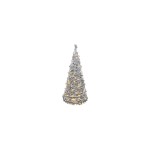 Dameco LED Pop-up-tree Schnee Höhe 180cm, LED ww, Deko silber, inkl. Timer, IP55