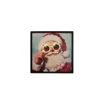 Dameco Image LED Père Noël Lunettes néon 46 cm x 46 cm