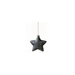 Dameco LED Hänger Stern Glas 15x5.3cm, LED ww, inkl. Timer 6/18h, exkl. 2x AA