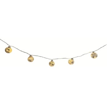 Dameco LED Lichterkette silver Stern 180cm, LED ww, with Timer 6/18h, exkl. 3x AA